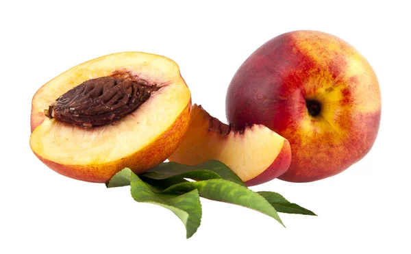 Peach is isolated on a white background — Stock Photo, Image