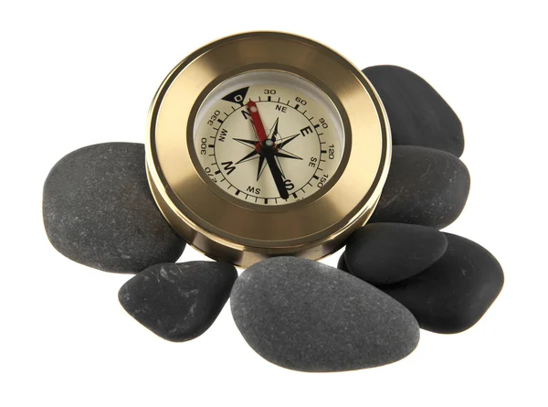 Kompas op steen — Stockfoto