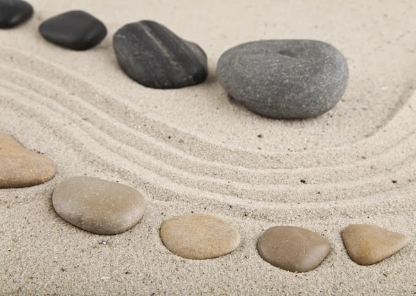 Background with stones and sand for meditation and relaxation to — Stock Photo, Image