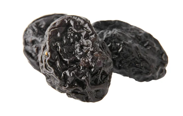 Prunes isolated on white background closeup — Stock Photo, Image