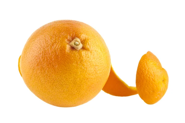 白色背景特写一个孤立的橙色 — 图库照片