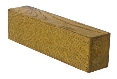 Tahta blok beyaz arkaplanda izole edildi..