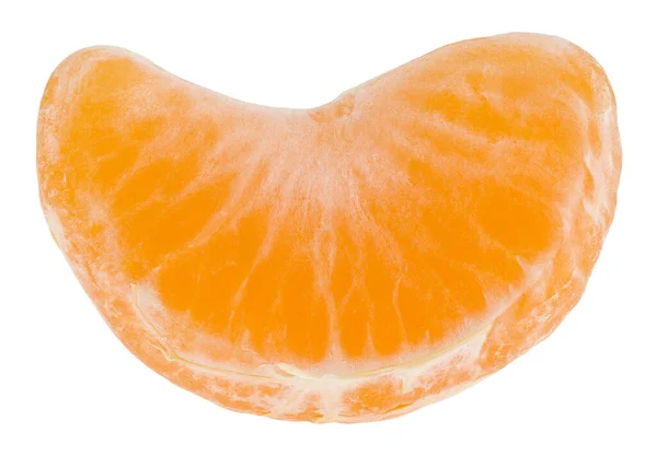Orangenscheibe Isoliert Auf Weißem Hintergrund Nahaufnahme — Stockfoto