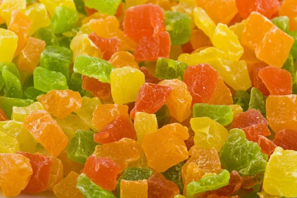 Candidi Frutti Colorati Rossi Gialli Arancioni Verdi Come Sfondo — Foto Stock