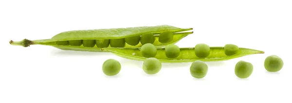 Green Peas Isolated White Background Close — Stock Photo, Image