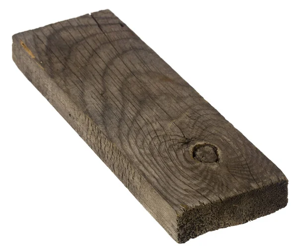 木製の板 白の背景のクローズアップに隔離されたブロック — ストック写真