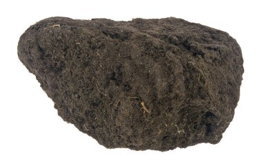 Toprak yığını, beyaz arka planda izole edilmiş toprak..