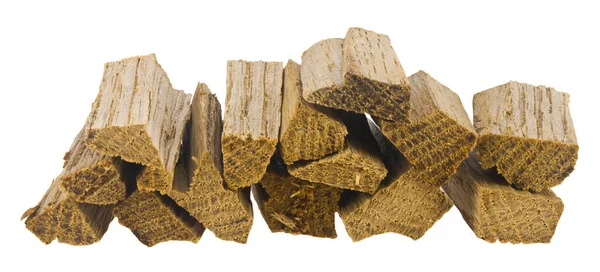 Firewood Isolado Fundo Branco Close — Fotografia de Stock