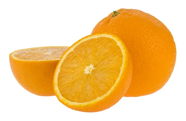 Apelsiner Isolerad Vit Bakgrund Närbild — Stockfoto