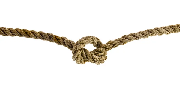 Rope Knots Isolated White Background Close — Stock Photo, Image