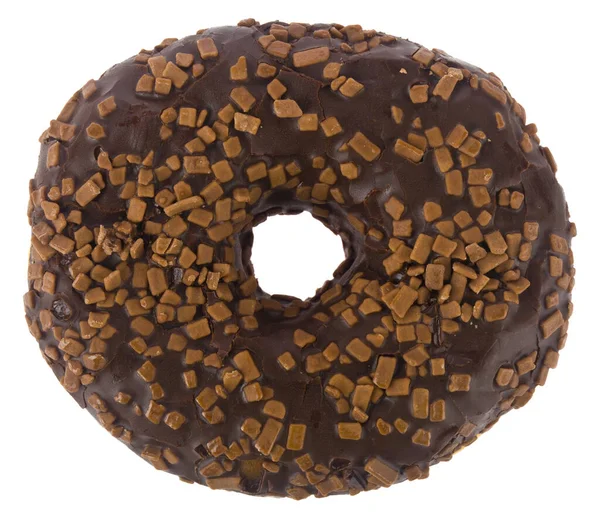 Donuts Chocolate Aislados Sobre Fondo Blanco Cerca — Foto de Stock