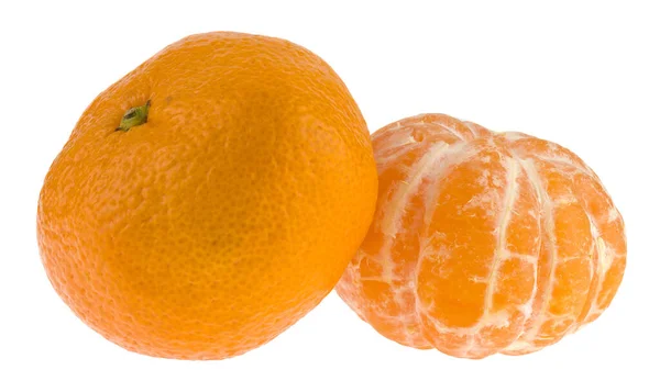 Oranges Tangerines Isolated White Background Close — Stock Photo, Image