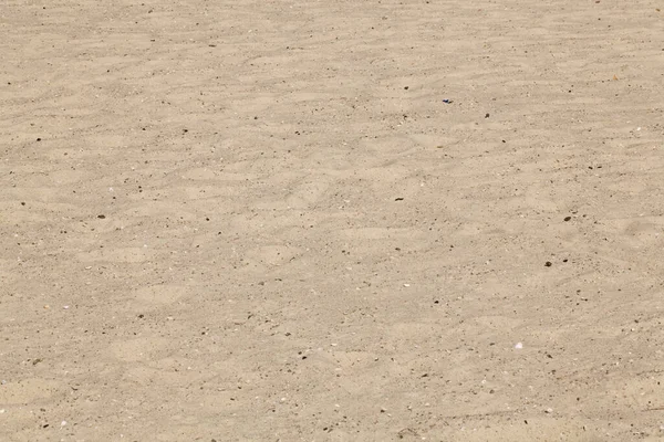 Sandstrand Blick Hintergrund Mit Kopierraum Und Sichtbarer Sandstruktur Sandstruktur Sandstrand — Stockfoto