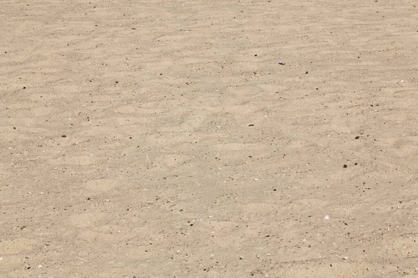 Zandstrand Uitzicht Achtergrond Met Kopieerruimte Zichtbare Zandtextuur Zand Textuur Zandstrand — Stockfoto