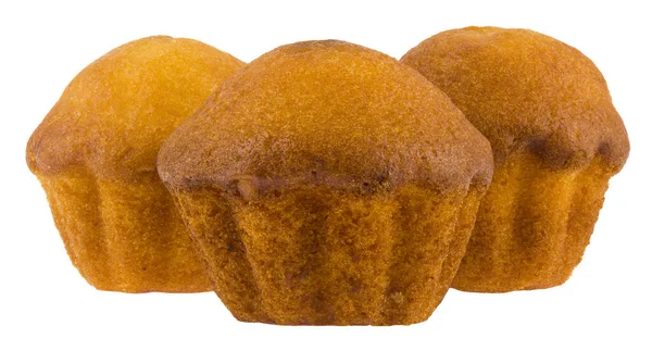 Cupcakes Isolated White Background Close Full Focus Macro — Stock Photo, Image
