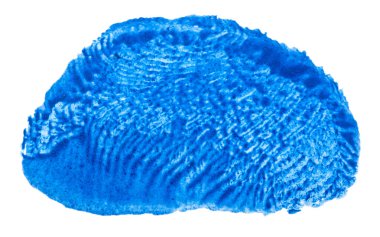 Tasarım için beyaz arka planda mavi parmak izi izine rastlandı. Tasarım elemanları. Makro. Kartvizitler, kartpostallar ve posterler için arka plan.