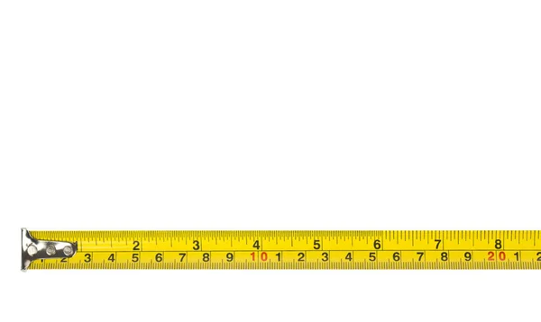 Gul Meter Isolerad Vit Bakgrund Detalj För Design Designelement Makro — Stockfoto