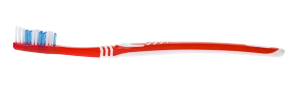 Escova Dentes Vermelha Isolada Fundo Branco Detalhe Para Design Elementos — Fotografia de Stock