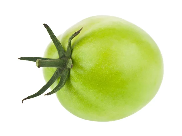 Tomates Verdes Aislados Sobre Fondo Blanco Comida Saludable Detalle Para —  Fotos de Stock