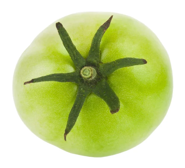 Zielone Pomidory Izolowane Białym Tle Zdrowe Jedzenie Szczegół Projektu Elementy — Zdjęcie stockowe