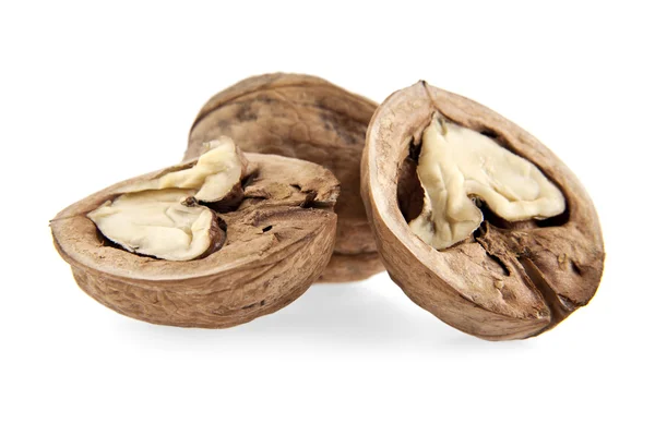 Nueces sobre blanco — Foto de Stock