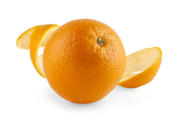 Orange på vit — Stockfoto