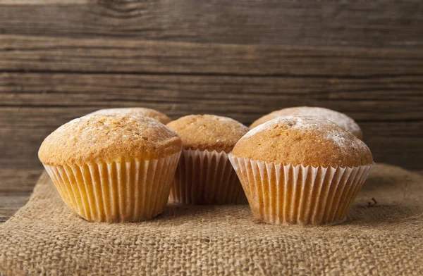 Cakes on wood — Stock Photo, Image