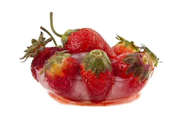 Frozen strawberry — Stock Photo, Image