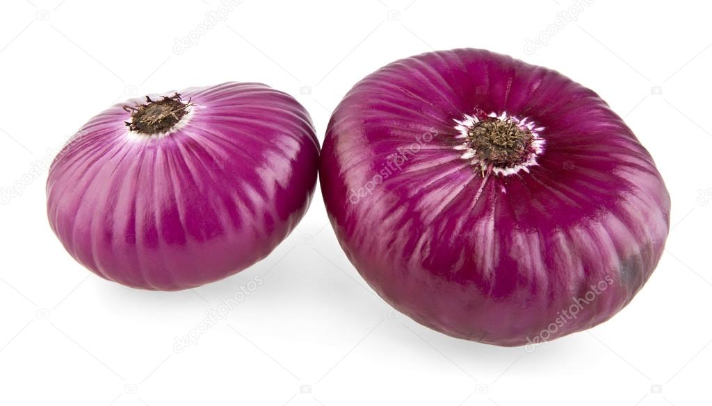 Onions on white