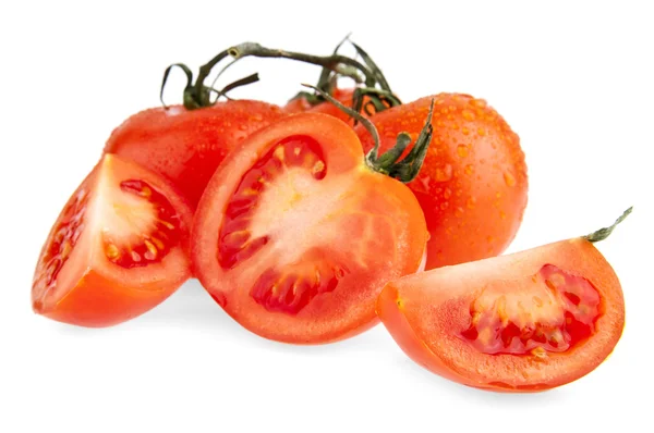 Pomodori su bianco — Foto Stock