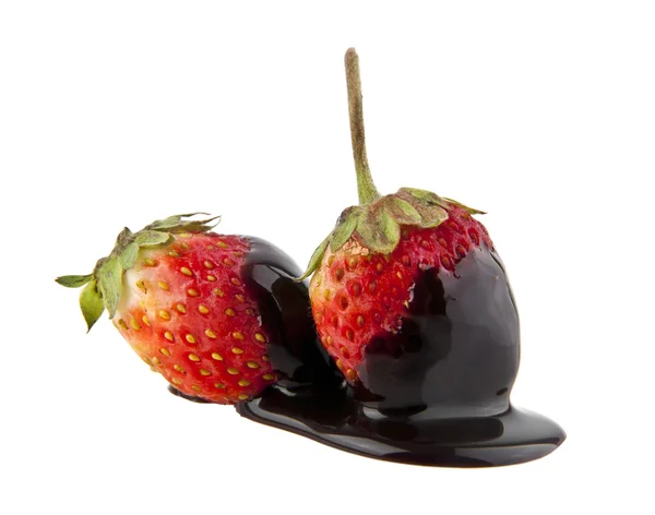 Fragola in cioccolato — Foto Stock