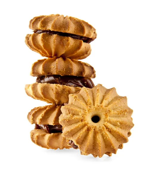 Cookie üzerine beyaz — Stok fotoğraf