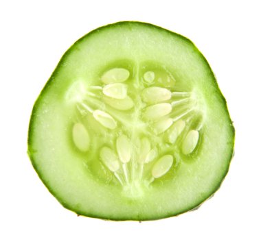 beyaz üzerine salatalık