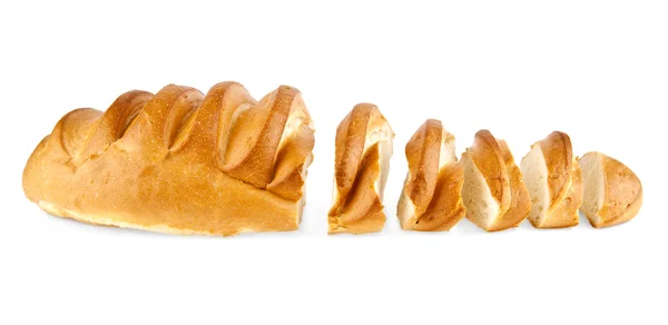 Bread on white — Stock Photo, Image