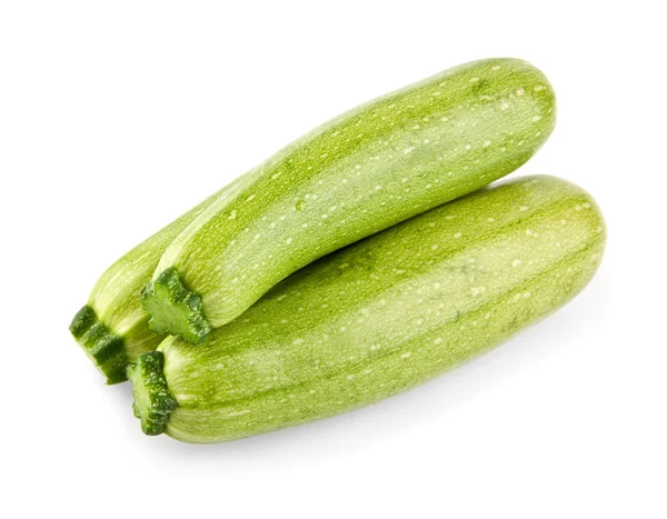 Courgette op wit — Stockfoto