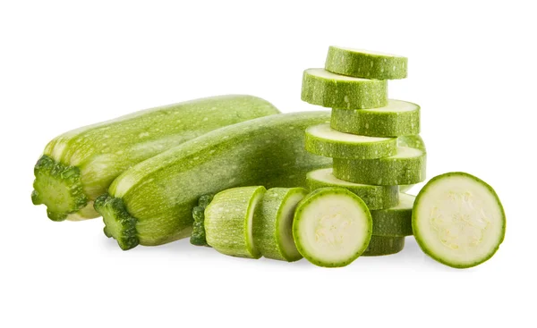 Zucchine su bianco — Foto Stock