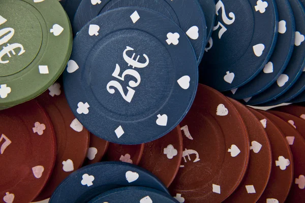 Hrát poker žetony — Stock fotografie