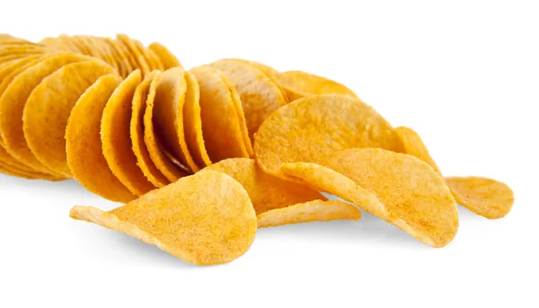 Chips op wit — Stockfoto