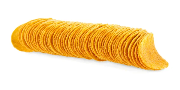 Chips op wit — Stockfoto