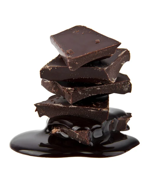 Chocolate on white — Stock Photo, Image