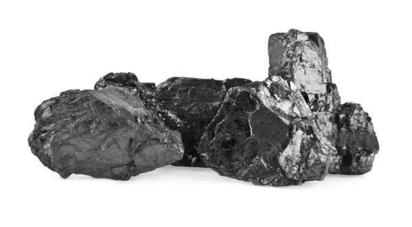 Kohle auf Weiß — Stockfoto