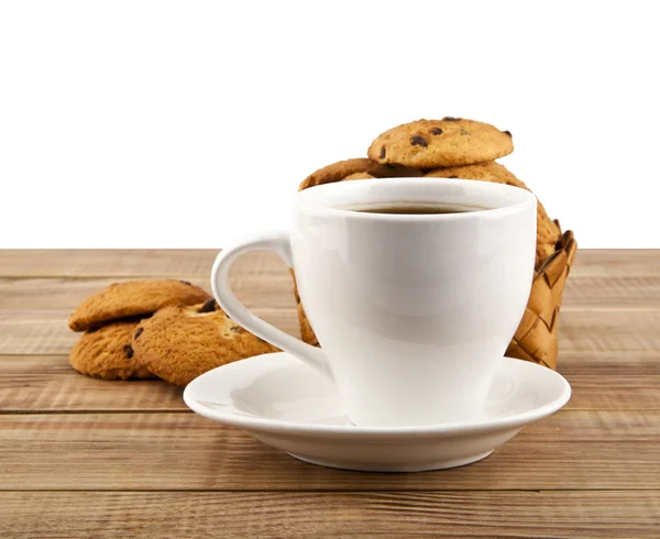 Kopje koffie met koekjes — Stockfoto