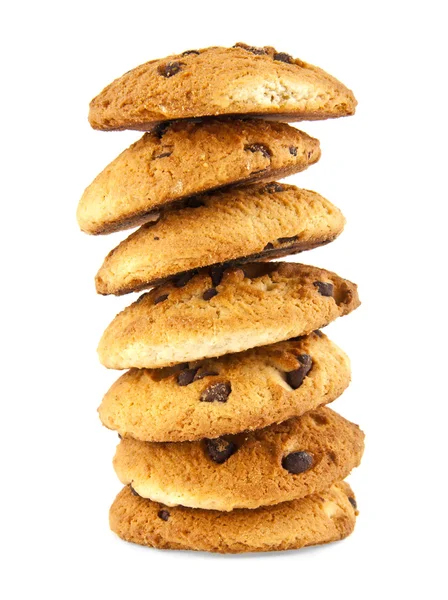 Soubory cookie na bílém pozadí — Stock fotografie