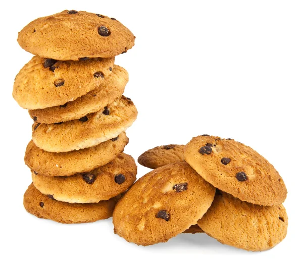 Cookies op wit — Stockfoto