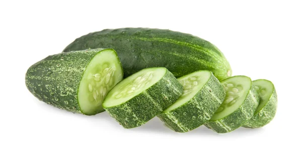 Cucumbers on white — Stock Photo, Image