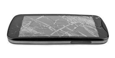 kırık ekran ile hareket eden smartphone