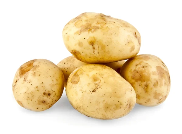 马铃薯在白色 — 图库照片