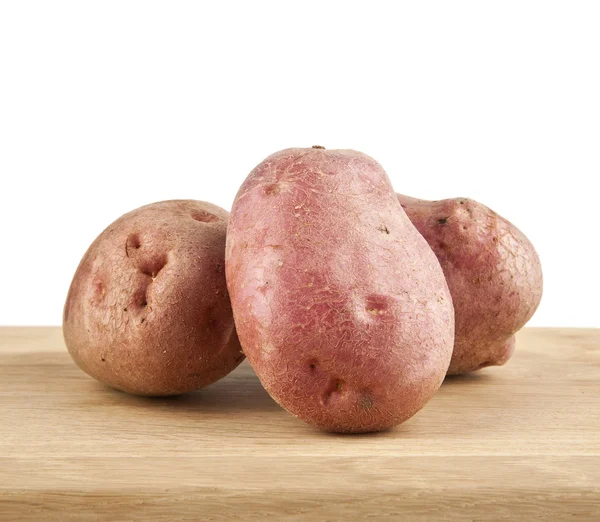 Potatis på vit — Stockfoto