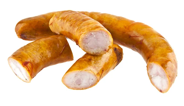 Sausage on white — Stock Photo, Image