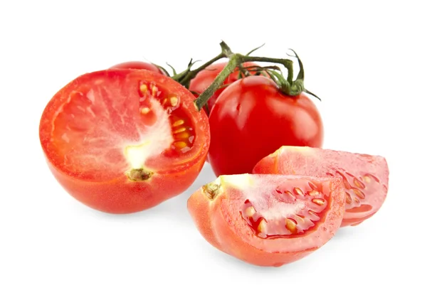 Tomater på vit — Stockfoto